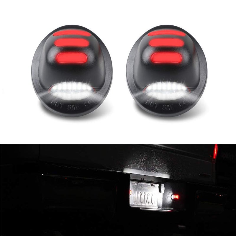 Gempro License Plate Light Assembly LED Tag Lamp Replacement for Ford F150 F250 F350 F450 F550 Super Duty Bronco Excursion Ranger Expedition Explorer Lincoln Pickup Rear Plate Lights, 2PCS - Image 1